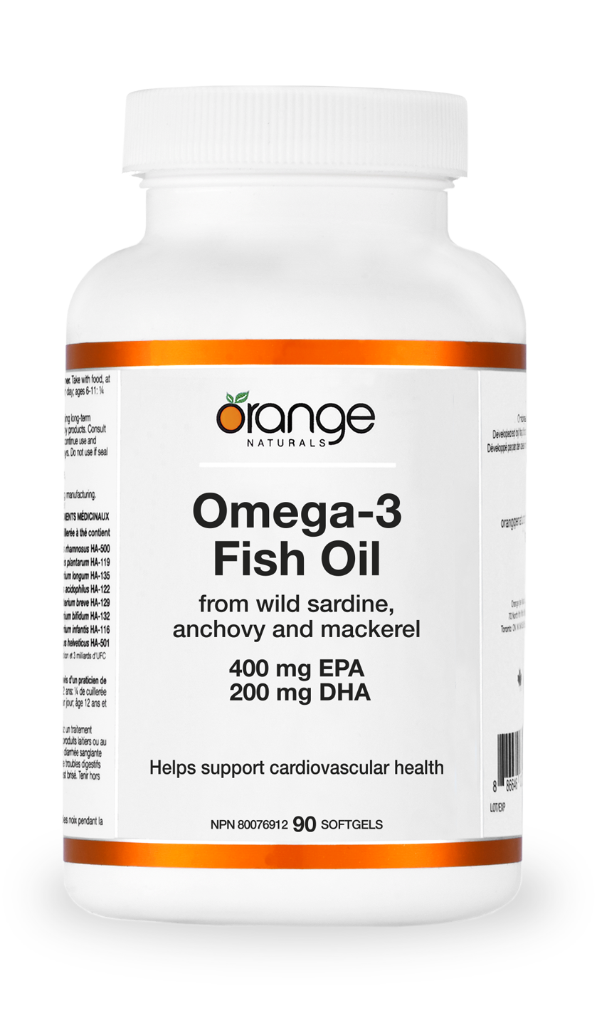 Omega3 Fish Oil Softgel , Nutrition for the Heart & Mind Orange Naturals