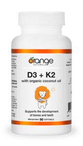 Orange Naturals D3 + K2 softgels bottle image