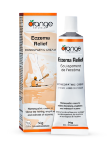 Orange Naturals Eczema Relief Cream tube and bow