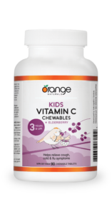 Orange Naturals Kids Elderberry Vitamin C chewables bottle