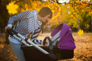 Mother with stroller