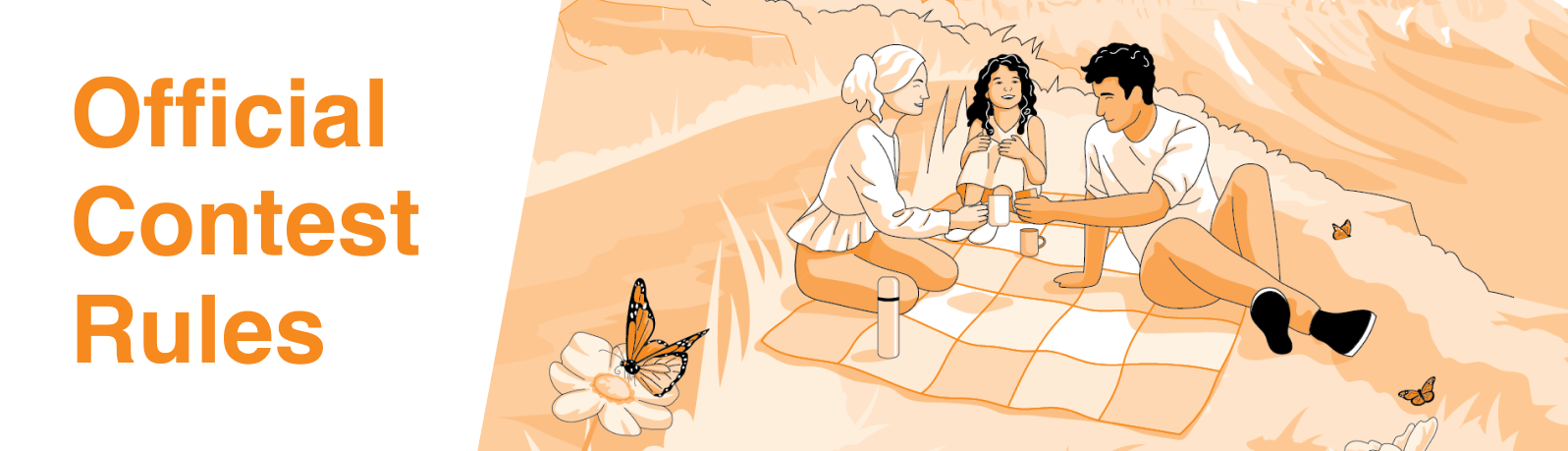 ON Contest Rules banner with picnic as the background