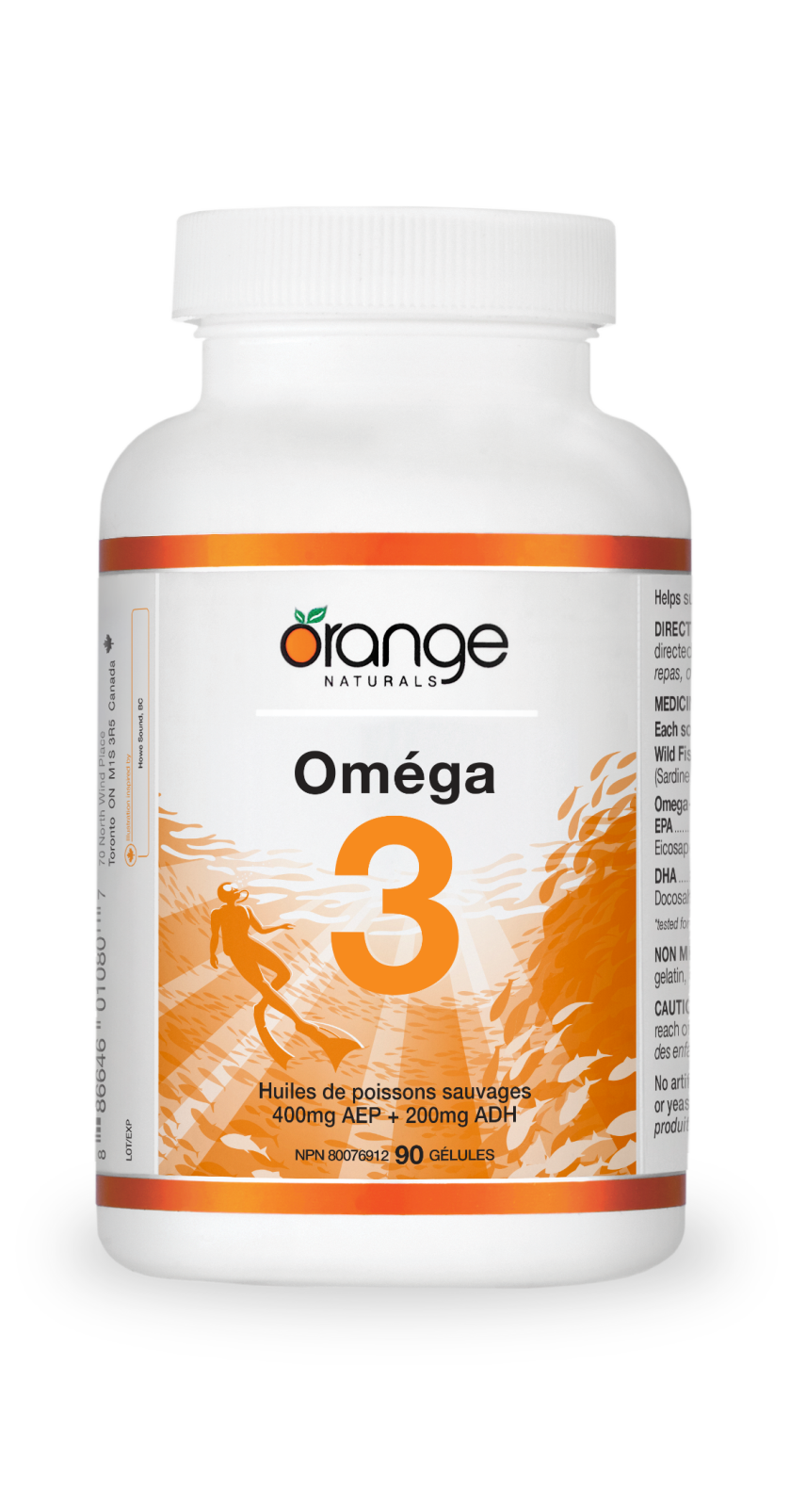 Huile de poisson oméga-3 400/200mg