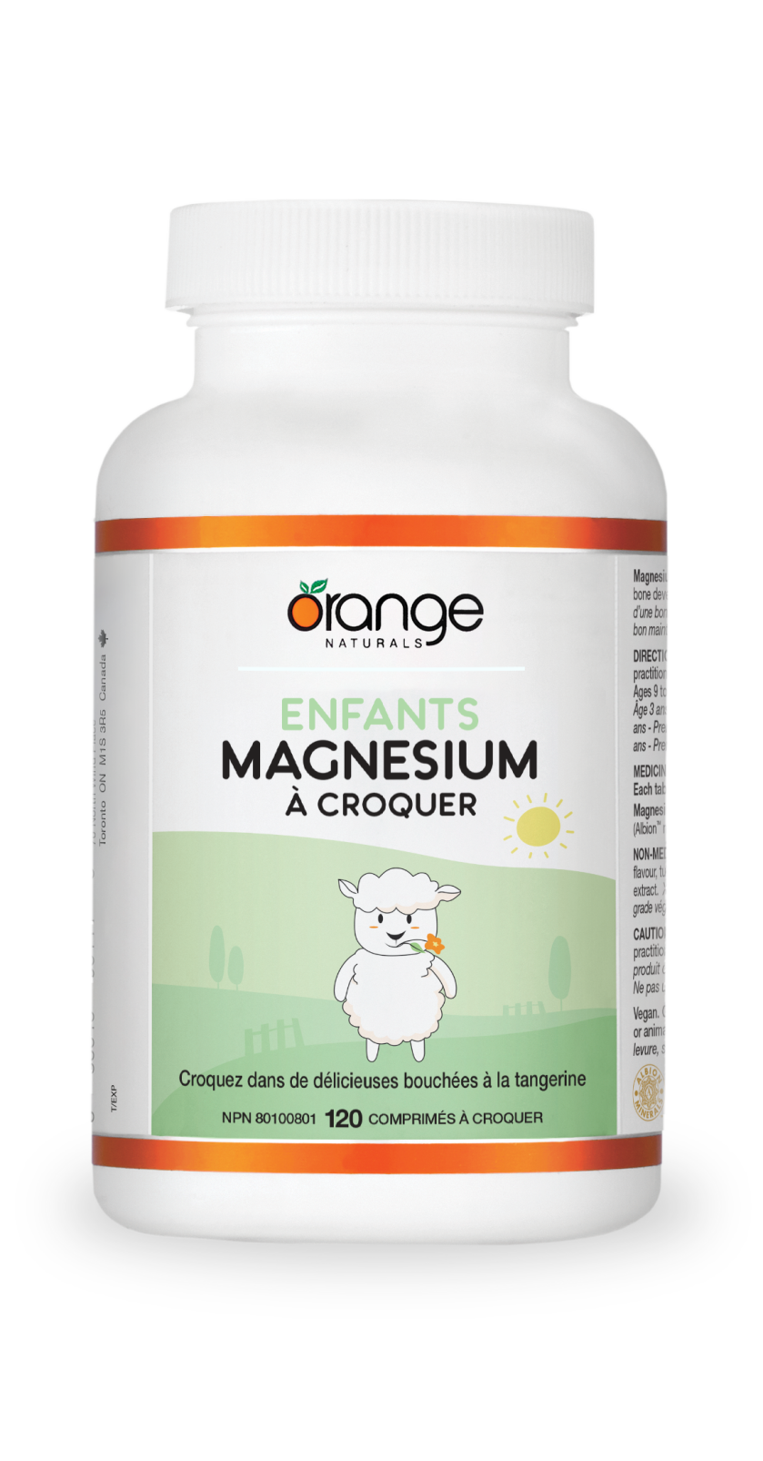 Enfants magnésium comprimé à croquer 50mg - tangerine