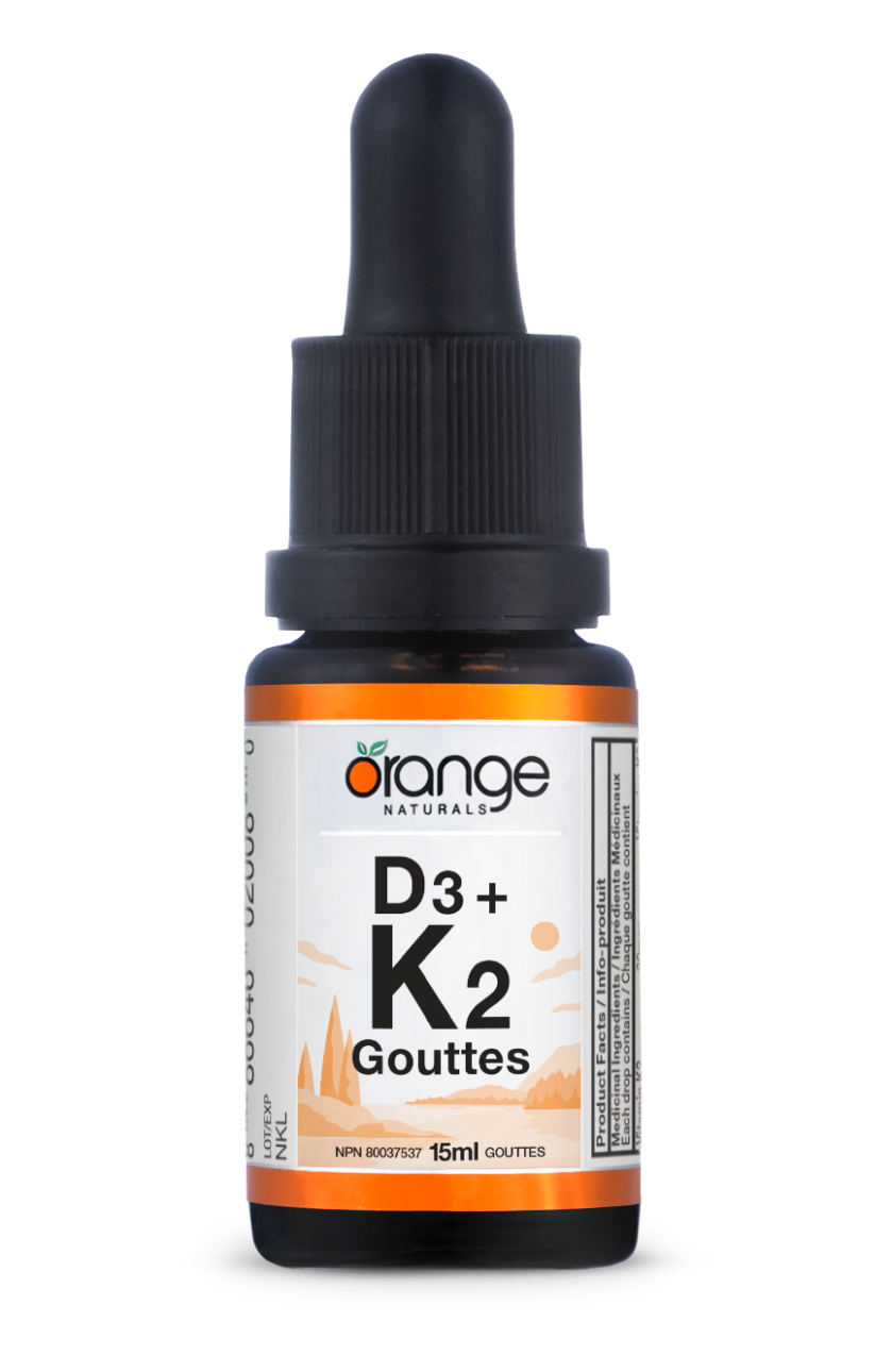 D3 + K2 en gouttes 250UI/30mcg (orange) TCM