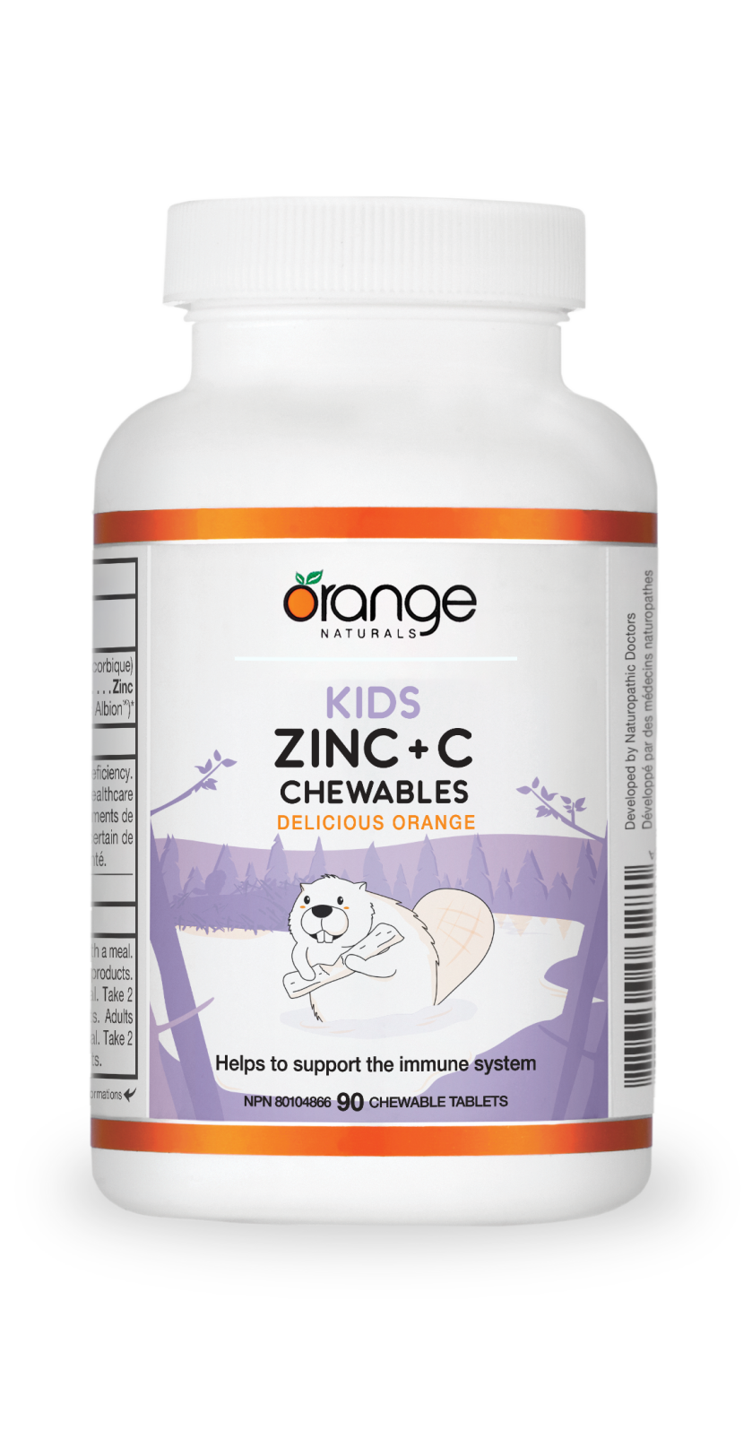 Kids Zinc + C Chewables - Delicious Orange