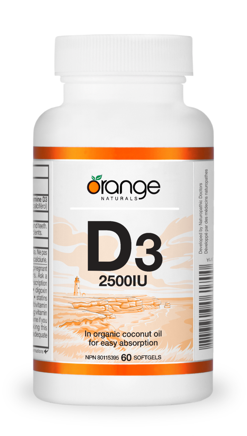 D3 Softgels 2500IU - organic coconut oil