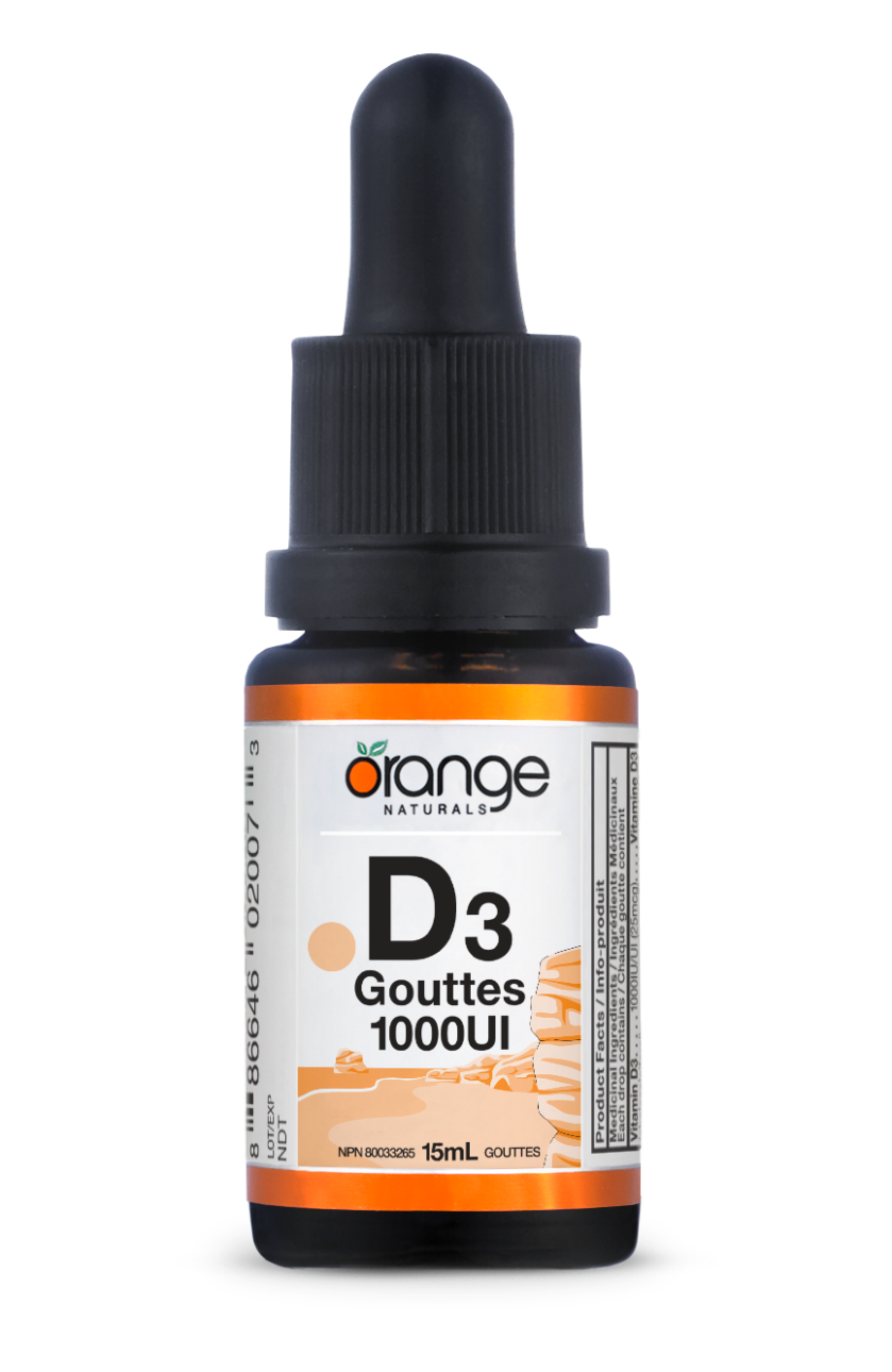 D3 en gouttes 1000UI (orange) TCM
